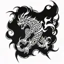 raijin lightning  tattoo design idea