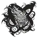 raijin lightning  tattoo design idea
