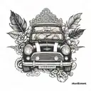 MINI COOPER  tattoo design idea