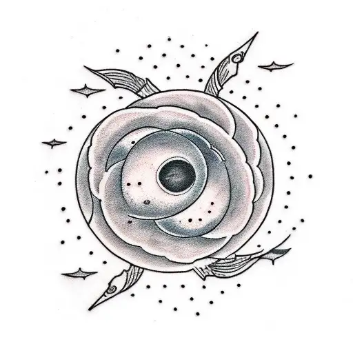 create a tattoo inspired by the song black hole sun tattoo design idea