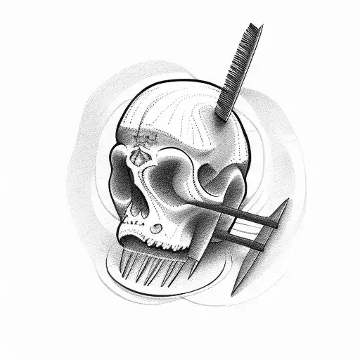 barber pole  tattoo design idea