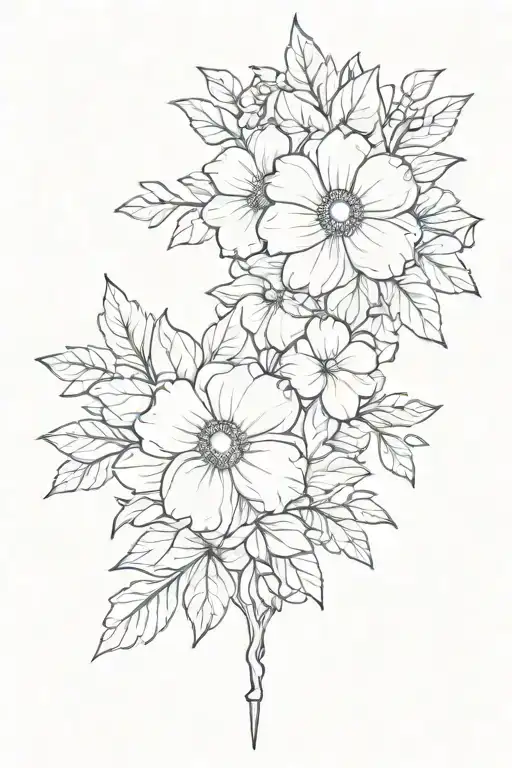  flowers baddie minimal tattoo tattoo design idea