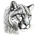 cougar tattoo design idea