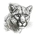 cougar tattoo design idea