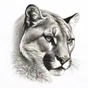 cougar tattoo design idea