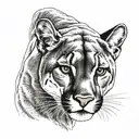 cougar tattoo design idea