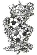 soccer ball diamond crown intertwinded tattoo design tattoo design idea