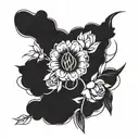 linear, symbol, dont hover, motivation tattoo design idea