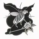 linear, symbol, dont hover, motivation tattoo design idea