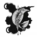 linear, symbol, dont hover, motivation tattoo design idea