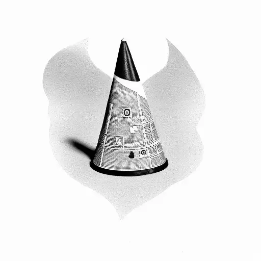 traffic cone tattoo design idea