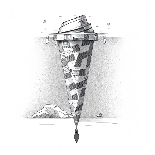 traffic cone tattoo design idea