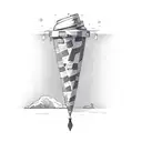 traffic cone tattoo design idea