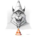 traffic cone tattoo design idea