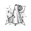 traffic cone tattoo design idea