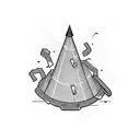 traffic cone tattoo design idea