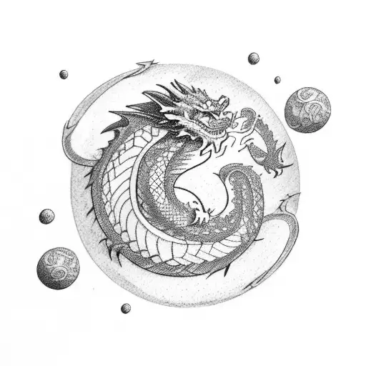 dragon balls tattoo design idea