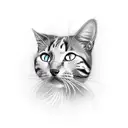 black ando Orange cat tattoo design idea