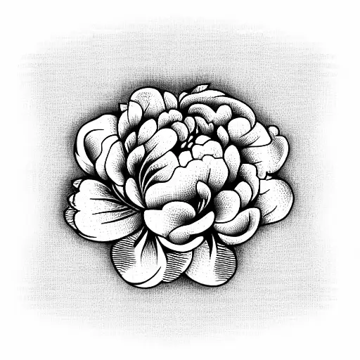 Peony tattoo design idea