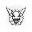 Arkansas razorback with black and red tattoo design idea