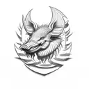 Arkansas razorback with black and red tattoo design idea