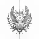 Arkansas razorback with black and red tattoo design idea