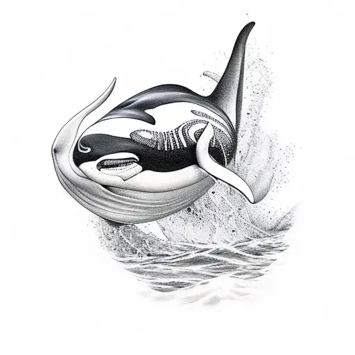 orca whale tattoo design idea