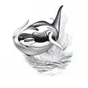 orca whale tattoo design idea