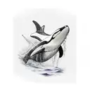 orca whale tattoo design idea