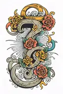 number 2001 birth year tattoo design idea