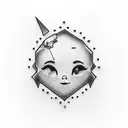 emoji face happy sad tattoo design idea