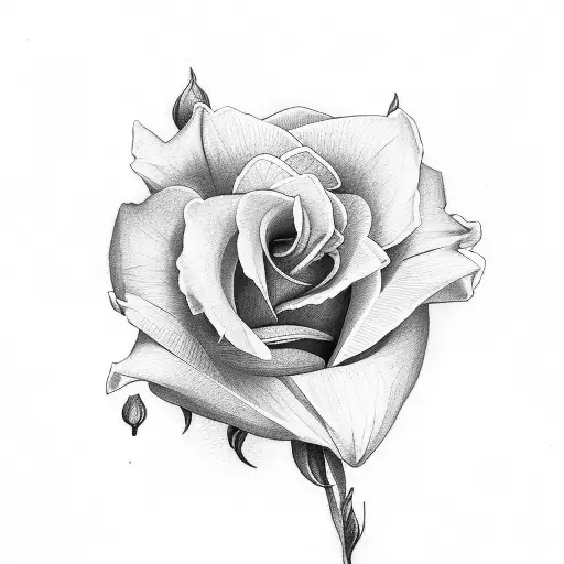 Rose and Daffodil tattoo design idea