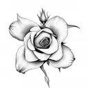 Rose and Daffodil tattoo design idea