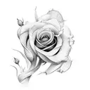 Rose and Daffodil tattoo design idea