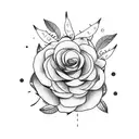 Three sisters holding hands, each with a different flower crown tattoo design idea