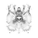 icarus falling tattoo design idea