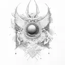 icarus falling tattoo design idea