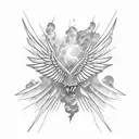 icarus falling and the wings are falling apart tattoo design idea