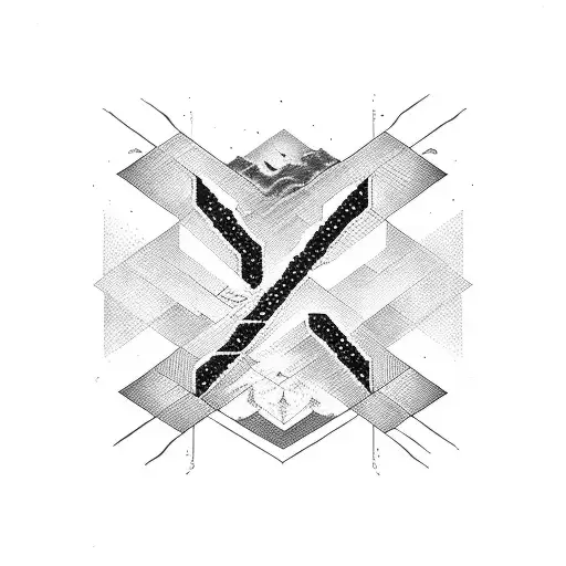 two letters M next to each other tattoo design idea