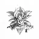 dragon ball z vs street fighter tattoo design idea