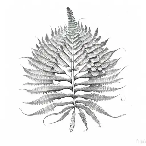 Fern tattoo design idea