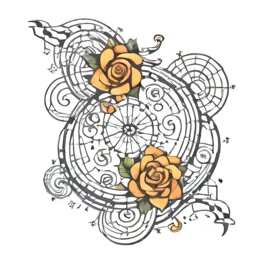 math equations in a spiral tattoo design idea