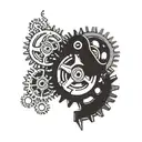 bike chain and gears tattoo design idea