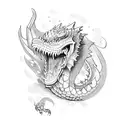 hephaestus and a dragon  tattoo design idea