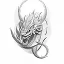 hephaestus and a dragon  tattoo design idea