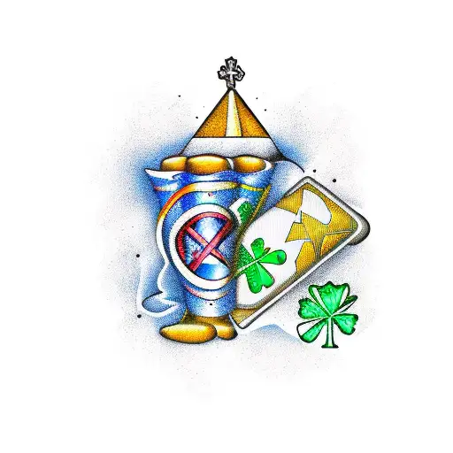 Irish and Jewish tattoo design idea