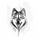 akita tattoo design idea