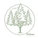 evergreen tree tattoo design idea