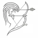 tiny bow and arrow tattoo design idea