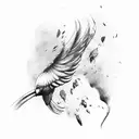 Bird wing forearm tattoo design idea